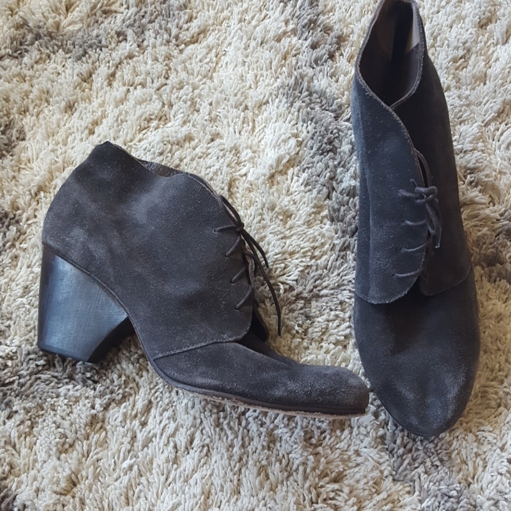 Anthro Colico leather suade ankle boots